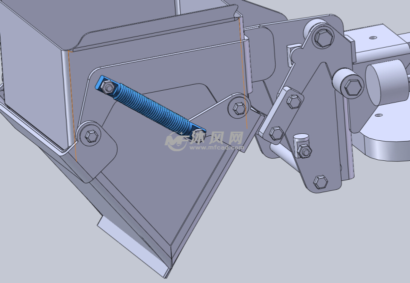 气动开合料斗 间歇供料斗 - solidworks机械设备模型