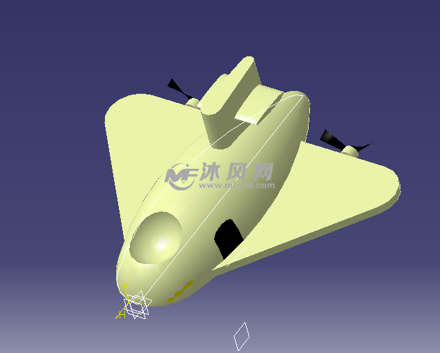 catia玩具飞机 - catia军工用品模型 - 沐风图纸