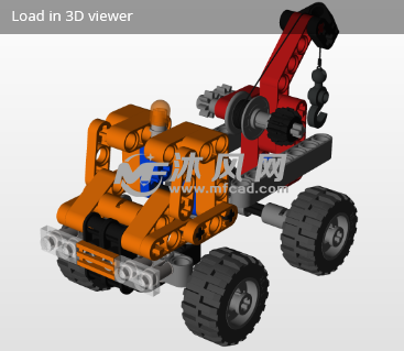 乐高吊车玩具模型 - solidworks玩具公仔类模型下载 - 沐风图纸