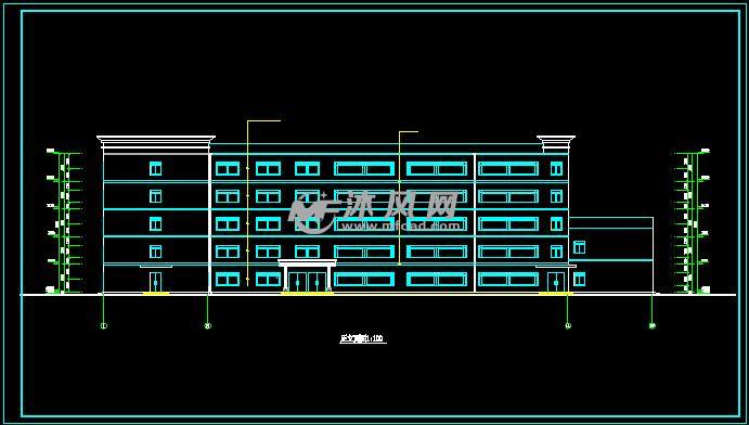 5层4200平米中学教学楼(计算书 施组 建筑结构cad图)