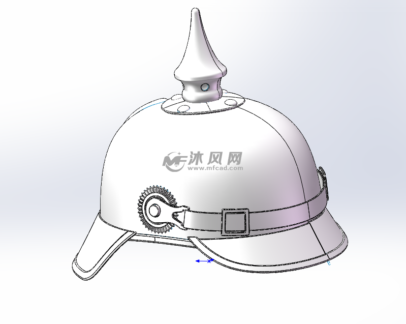 古代v头盔戴的头盔模型-solidworks服装鞋帽类干燥设备图纸喷雾图片