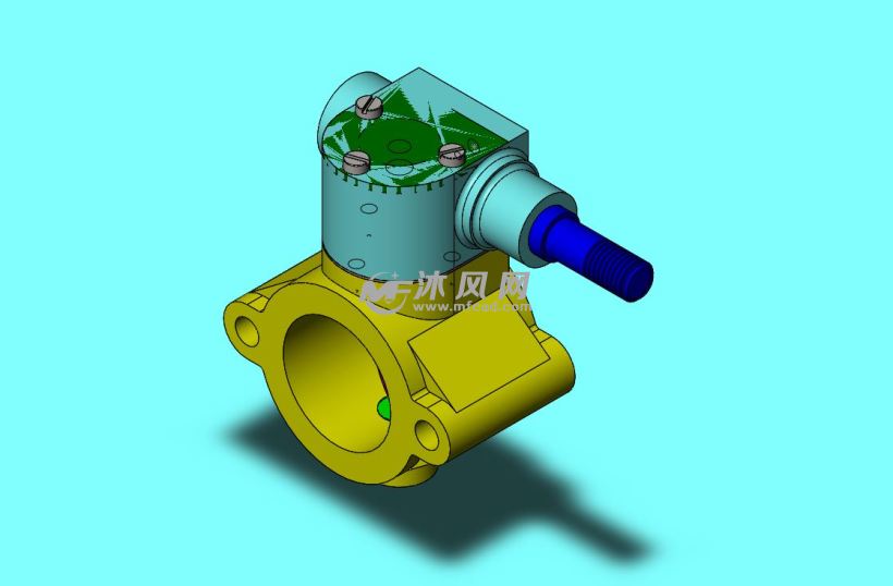 基于solidworks绘制的蝴蝶阀