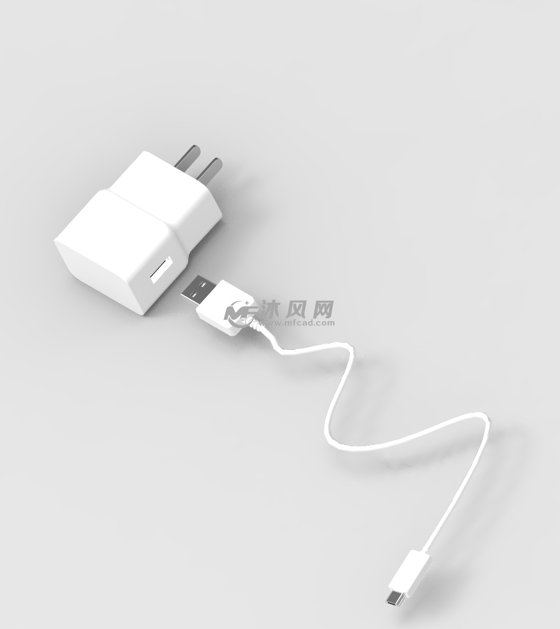 安卓手机通用充电器3D模型