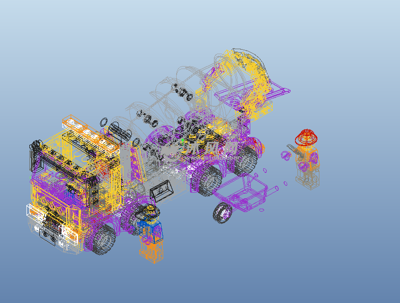 乐高玩具拼图之水泥搅拌车设计模型ProE