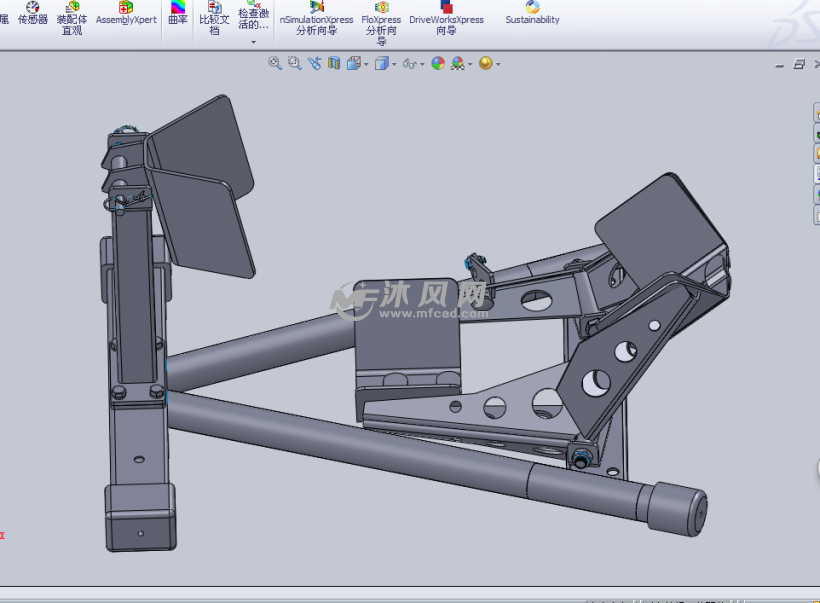 前轮固定架总装配体设计模型