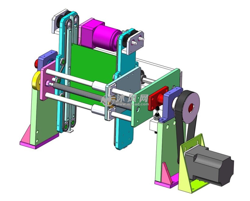 翻转机构图纸pcb板翻板机 - solidworks机械设备模型