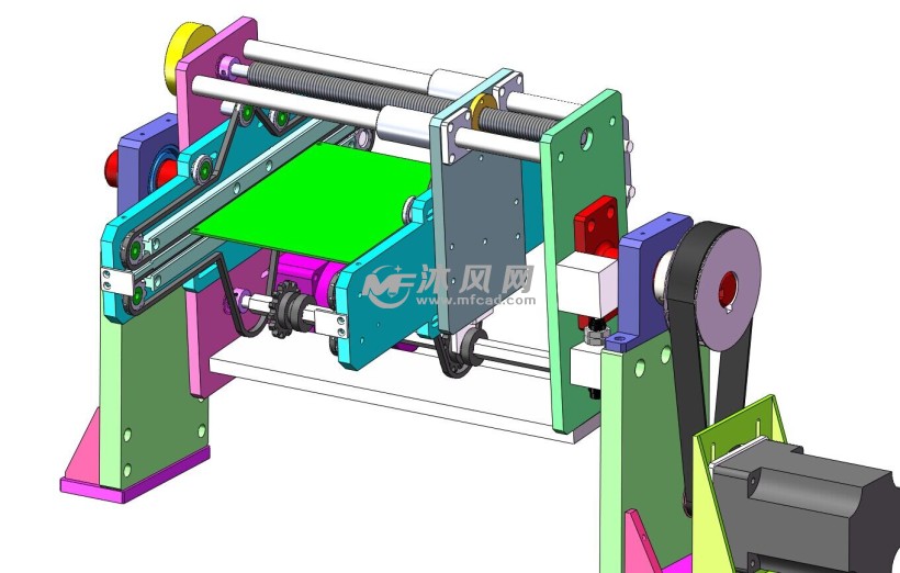 翻转机构图纸pcb板翻板机 - solidworks机械设备模型