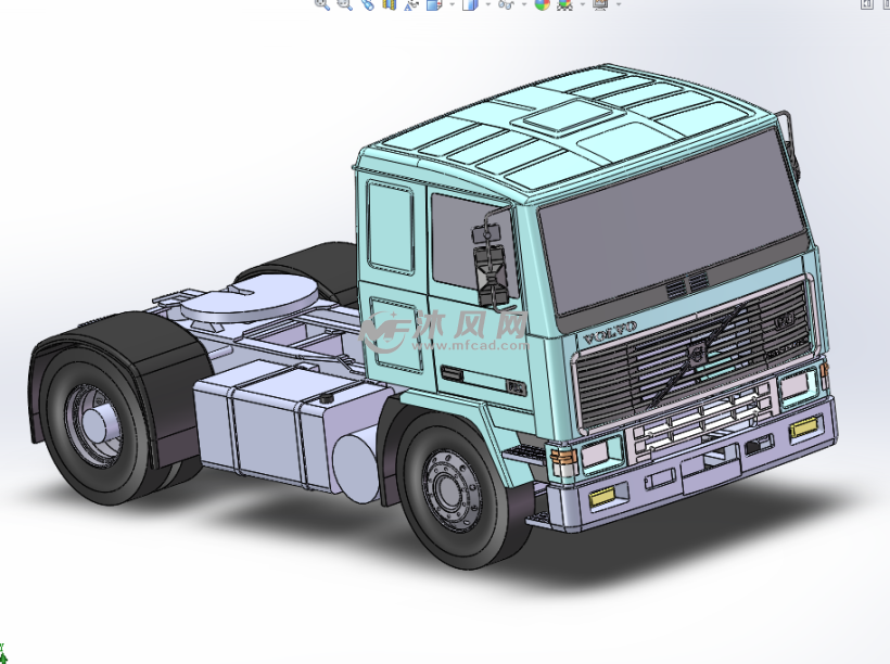 沃尔沃半挂车货车卡车车头模型