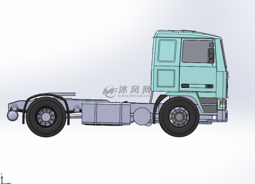 沃尔沃半挂车货车卡车车头模型