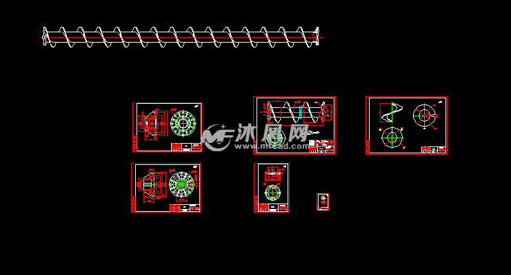 圆管长螺旋钻孔机全套图纸 - AutoCAD普通工程