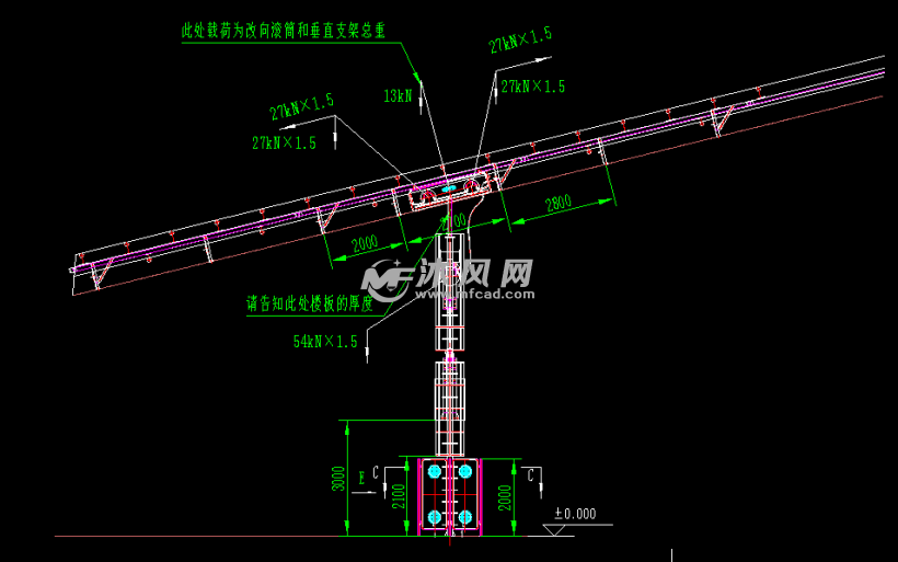 皮带机导杆式垂直拉紧装置外形图