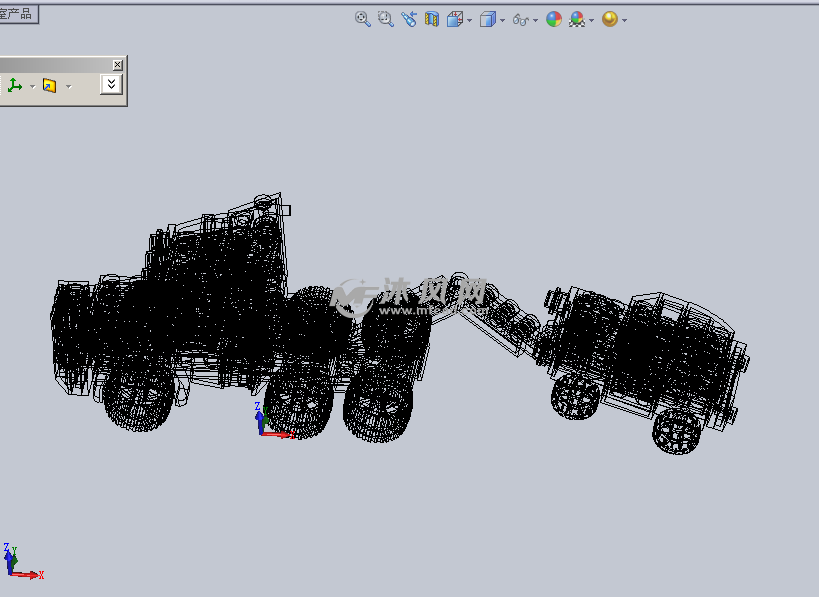 乐高玩具拼图之一汽卡车设计模型 - solidworks