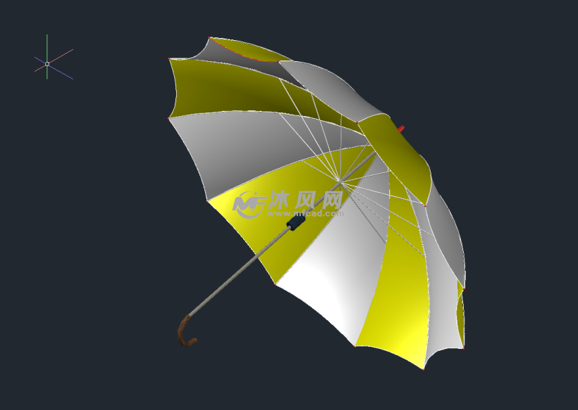 雨伞简易伞CAD模型 - 生活用品模型下载