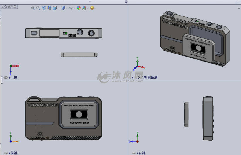 一个简单的摄像头(相机)设计模型 - solidworks数码类