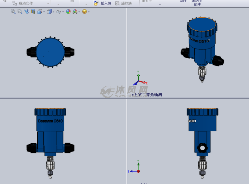 高精度钻夹具头设计模型三视图