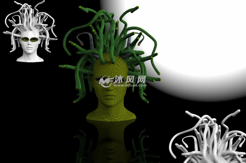 蛇发女妖艺术品模型