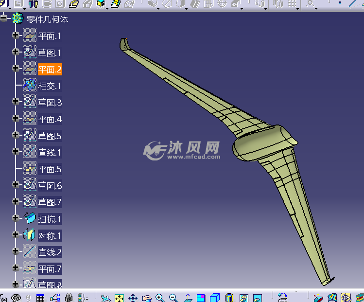 双引擎商用飞机 - catia交通工具模型