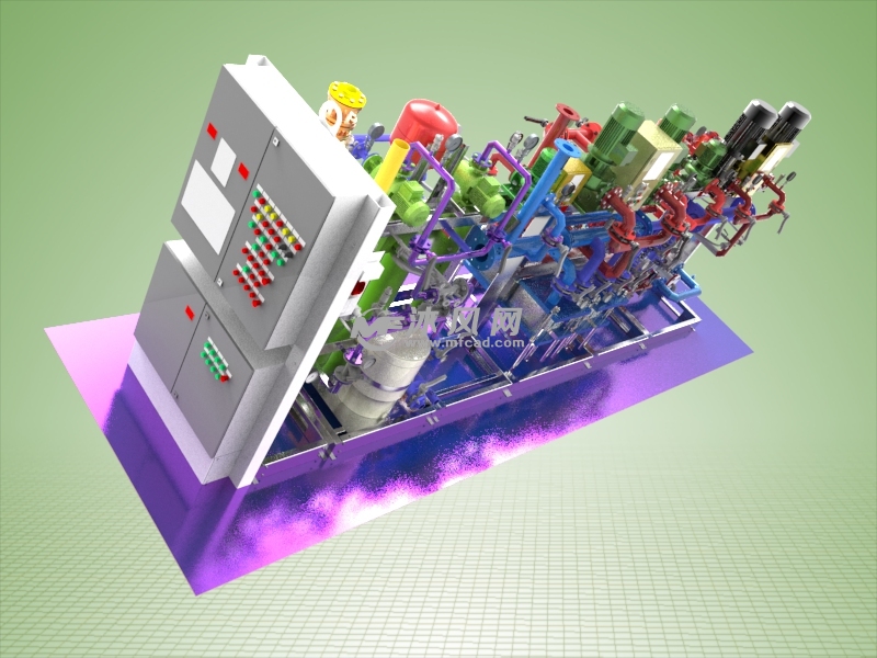 模块化锅炉系统(设备)设计模型 - proe机械设备