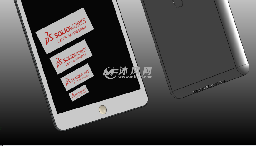 迷你苹果平板电脑图纸-solidworks数码产品类屋模型v苹果的老祖图片