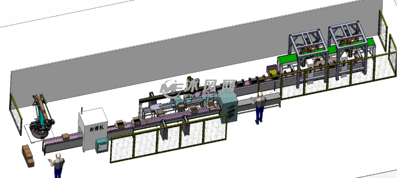 自动化生产线并联机器人分拣在码垛 - solidwo