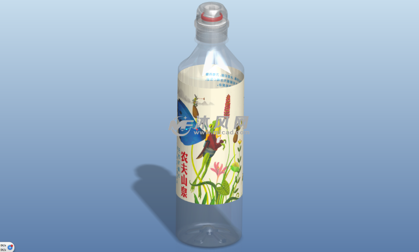 535ml农夫山泉天然矿泉水 - ProE瓶子容具类模