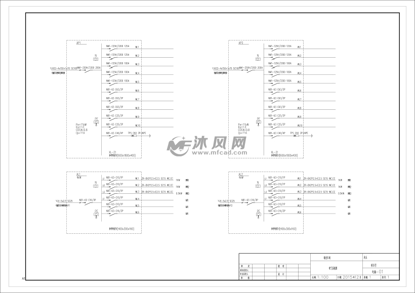 钢结构车间施工图纸(包括电气) - cad车间厂房