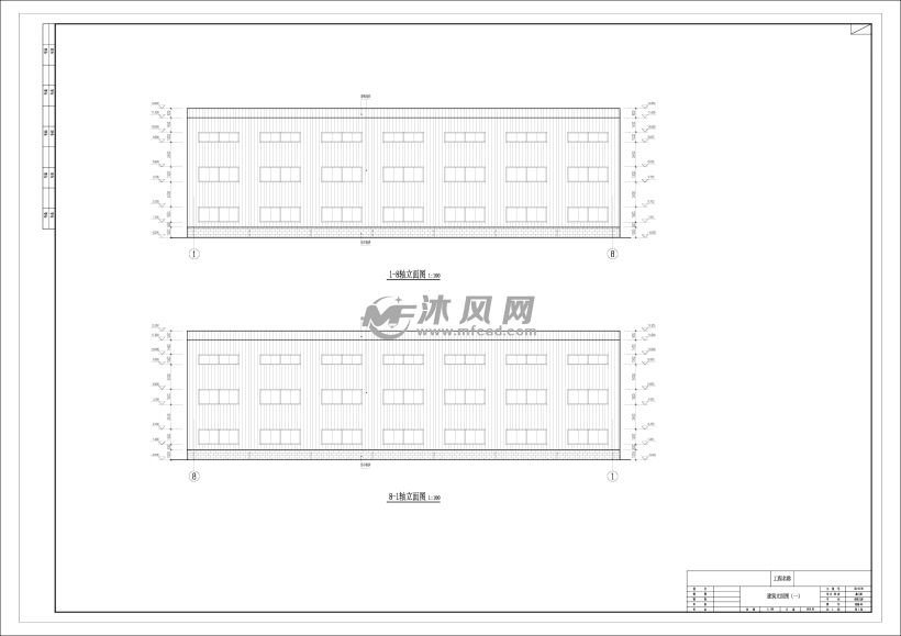 钢结构车间施工图纸(包括电气) - cad车间厂房