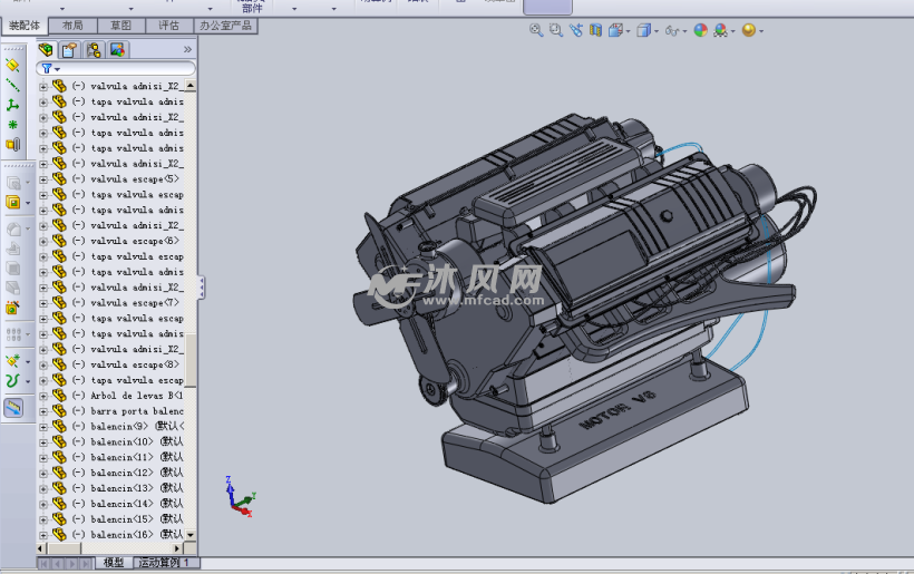 V8引擎的玩具设计模型 - solidworks玩具公仔类