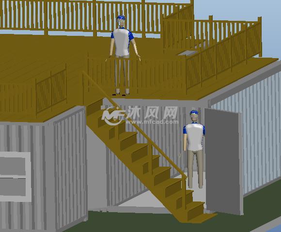 集装箱式房屋设计模型(内含STEP) - ProE中性