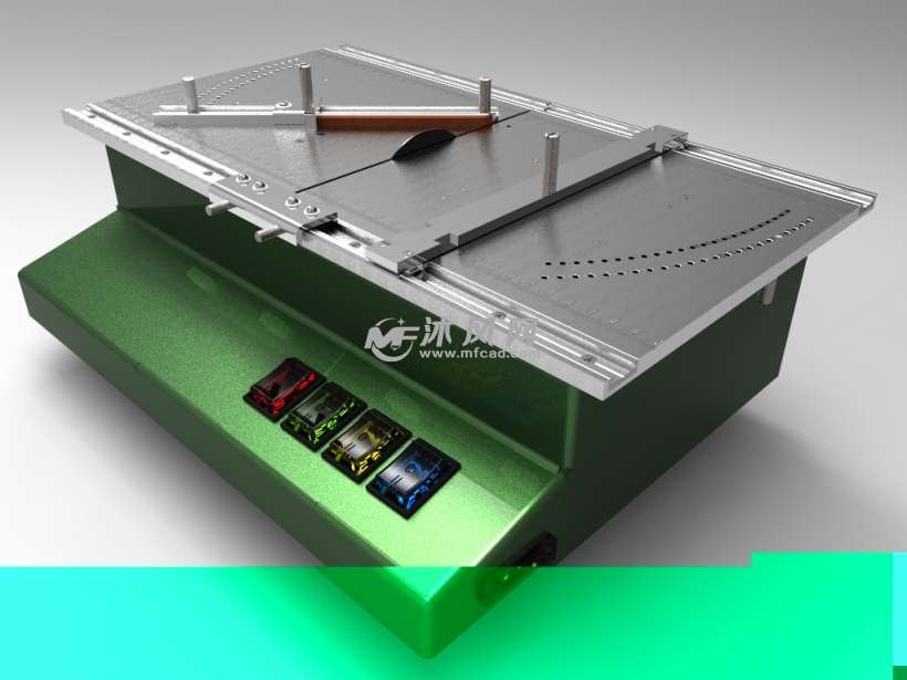 迷你小型木工锯床模型 - solidworks机械设备模