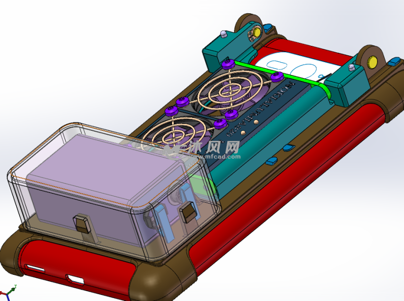 诺基亚820手机外壳改装带风扇模型 - solidwor