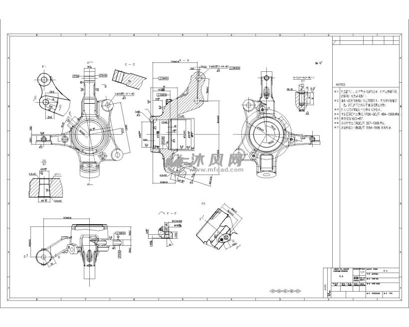 汽车零部件的图纸 - 其他autocad机械图纸 - 沐风图纸