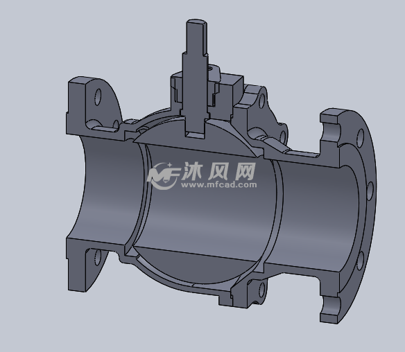 DN150 PN16球阀 - solidworks机械设备模型下