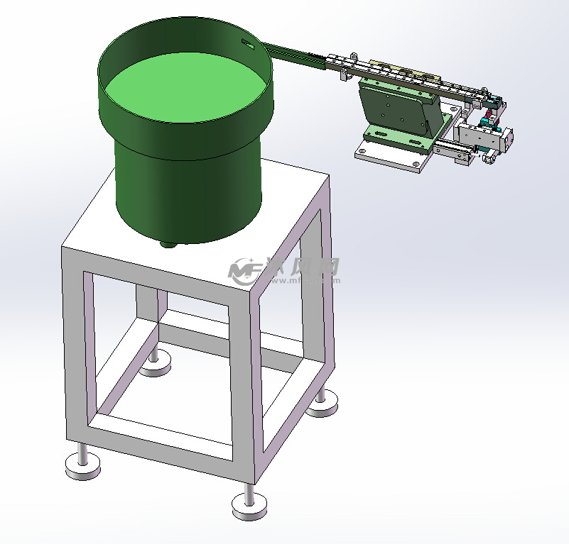 各种振动盘供料直振送料分料结构图纸 solidworks机械设备模型下载