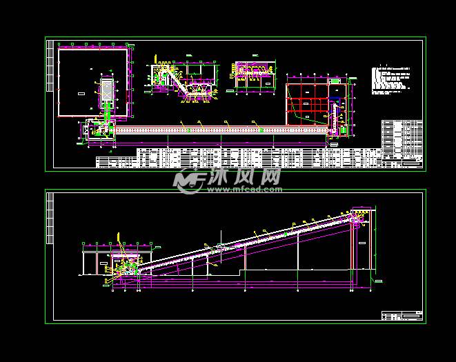某电厂输煤系统设备安装图(包括皮带机 料仓 料