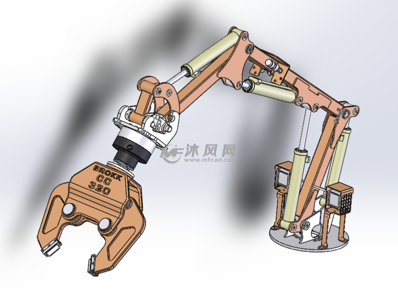 锻压机械手 - solidworks机械设备模型下载