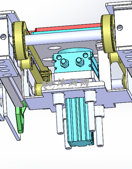 180度水平翻转机-solidworks机械设备音乐下星星发光模型抱枕图片