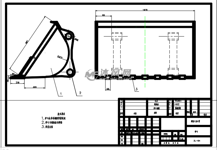 zl15型装载机工作装置设计 - 其他autocad机械图纸 - 沐风图纸