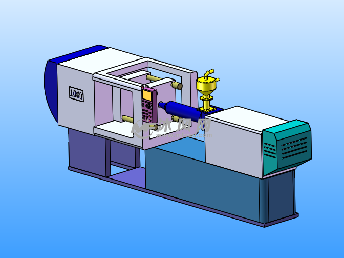 SW 注塑机100t模型设计 - solidworks机械设备