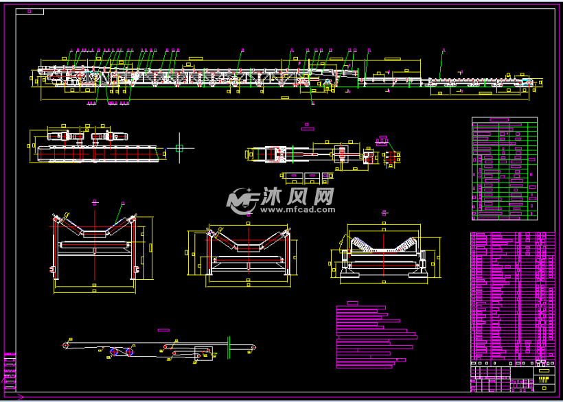 00\/2X315带式输送机总图 附零件技术特性表 -