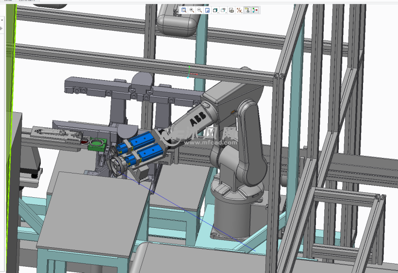 一款带机械手的自动化组装机PROE设计模型