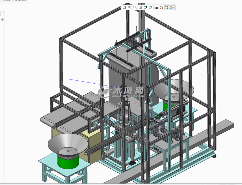 一款带机械手的自动化组装机PROE设计模型