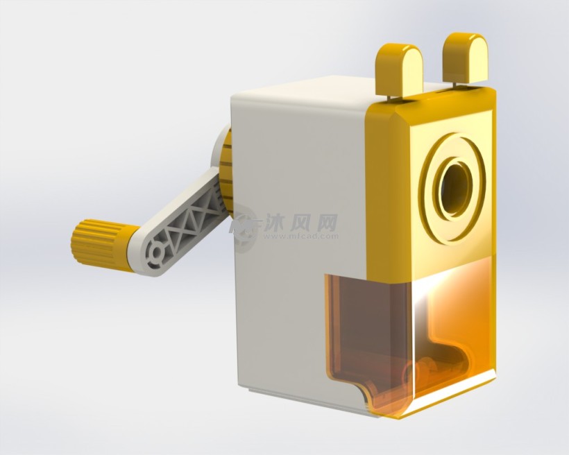 转笔刀模型设计 - solidworks办公用品模型下载