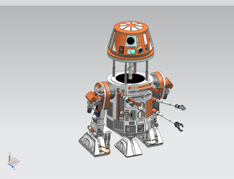 R6多用途多手机器人设计模型 - UG小五金模型