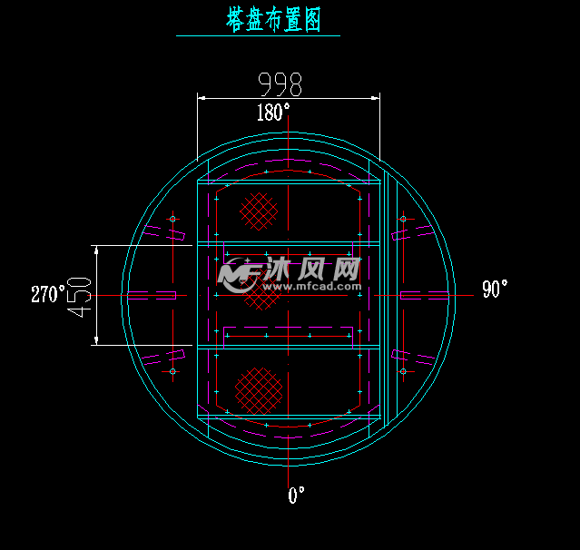 精馏塔设计图 - AutoCAD化工环保设备图纸下载