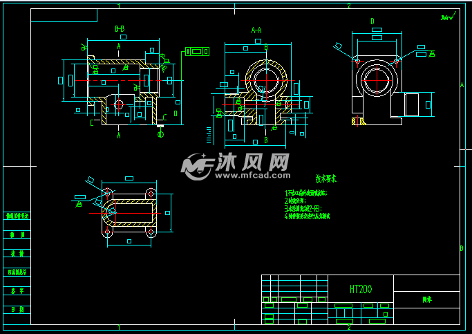 阀体设计整套夹具设计(caxa图纸)