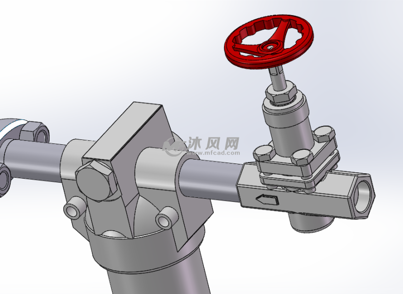 压缩机油路及水管阀门控制管路模型 - solidwo