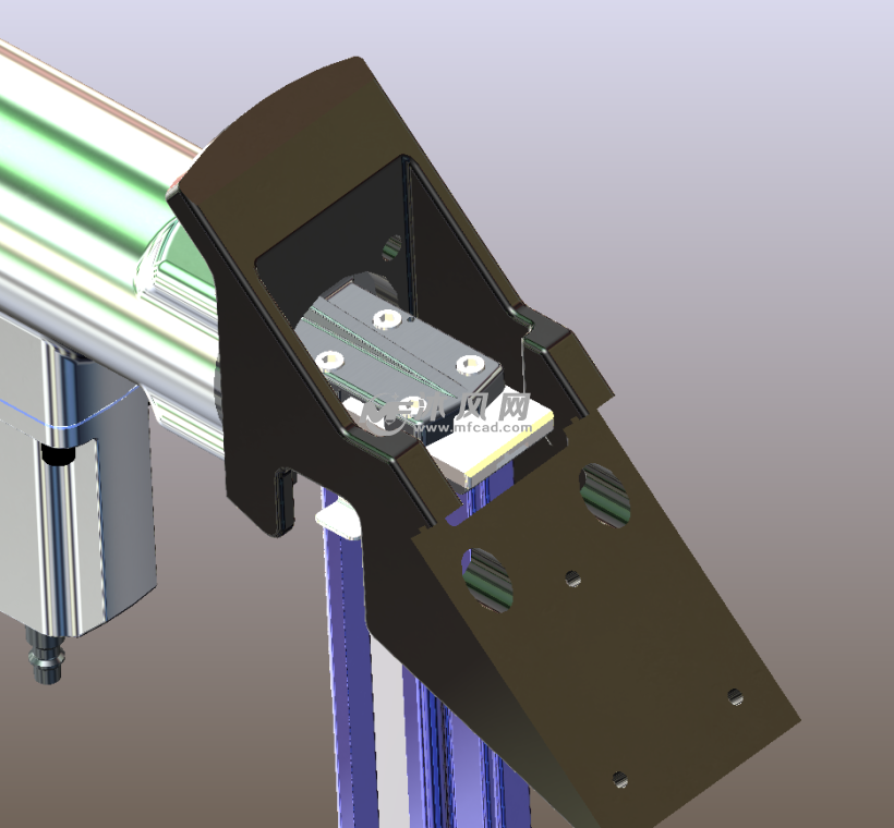 锤击单发气动地板射钉枪 - solidworks机械设备