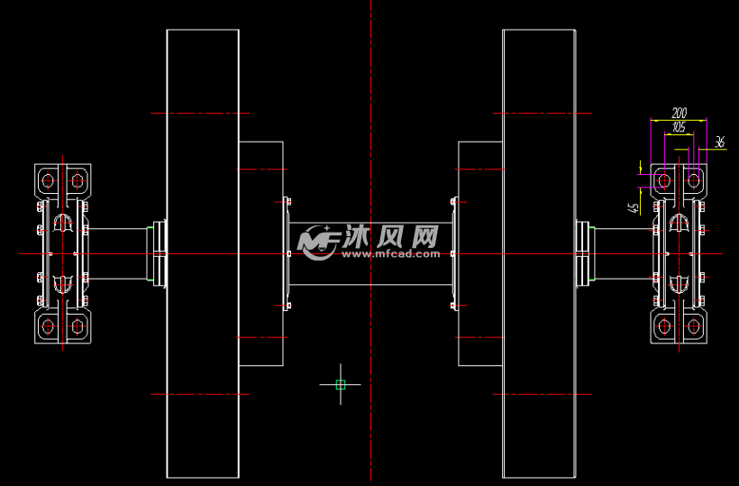 皮带机压带轮总装图