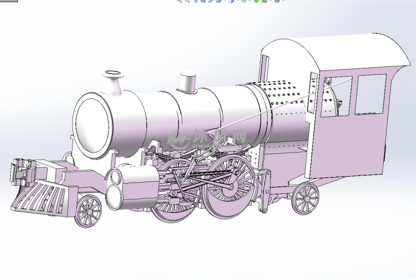 火车头详细结构模型